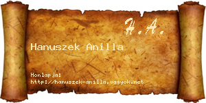 Hanuszek Anilla névjegykártya